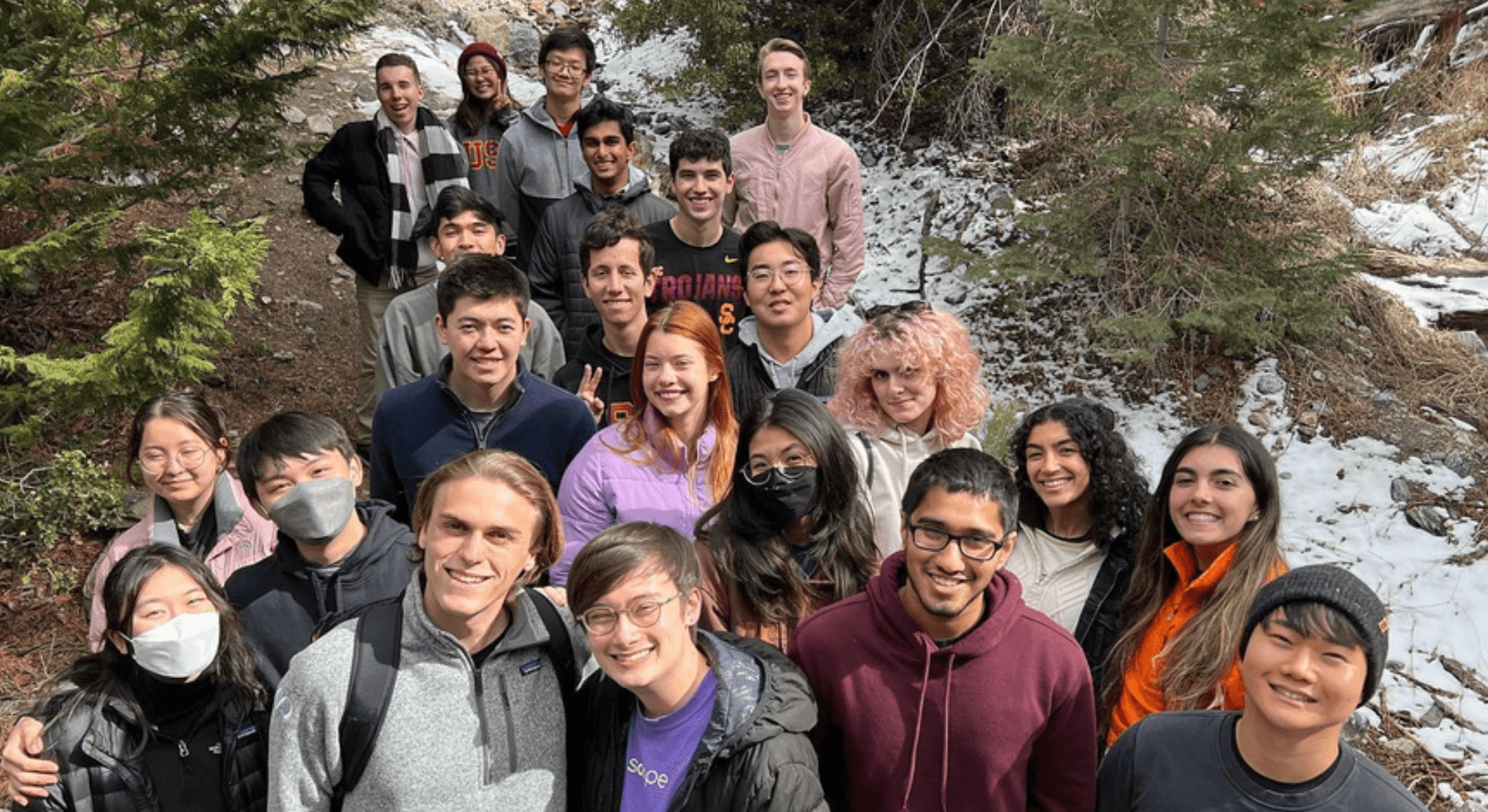 Scope members together on a retreat hike